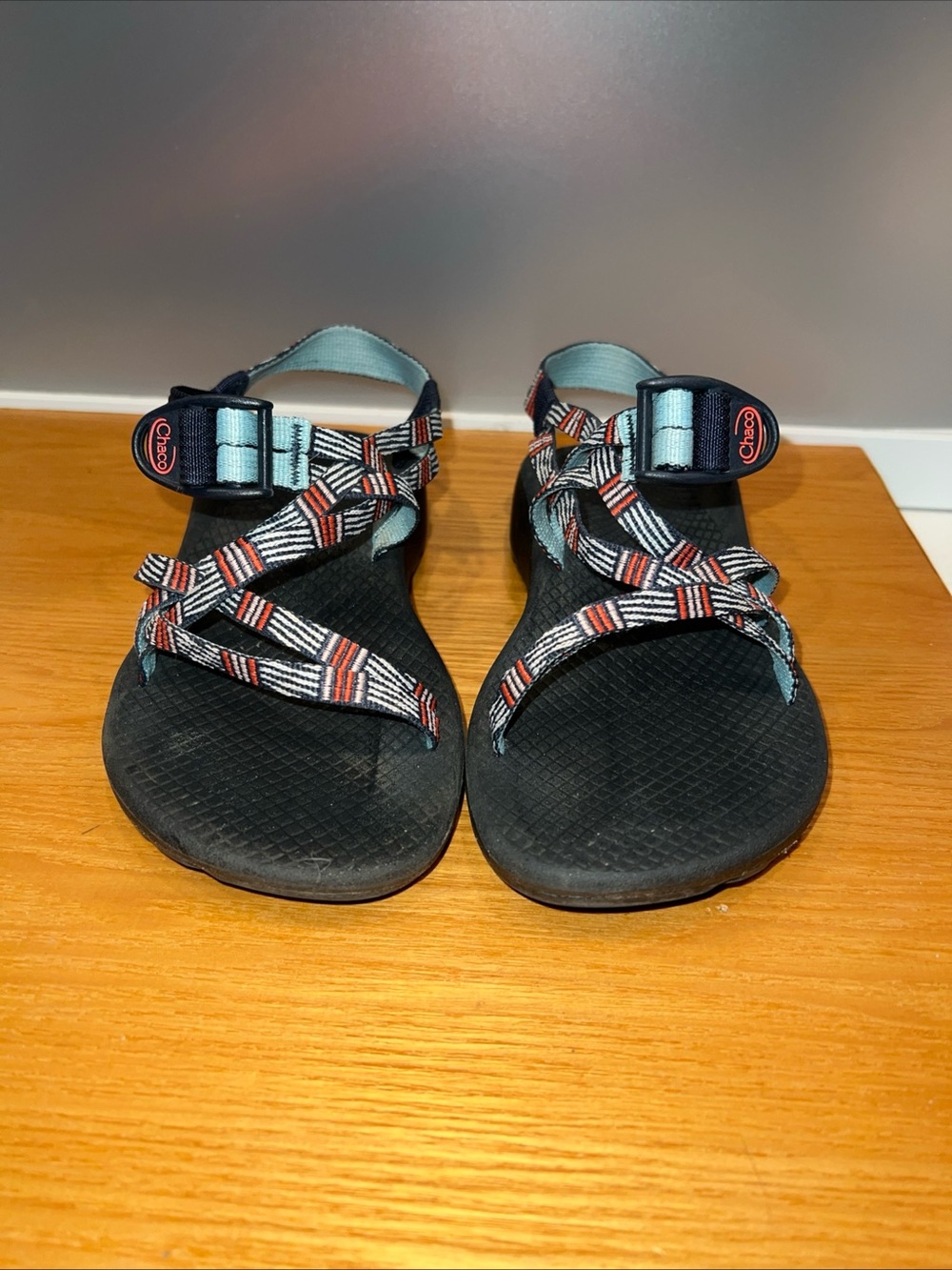 Women’s Chaco Z Cloud Sandals Red White Blue Size 6